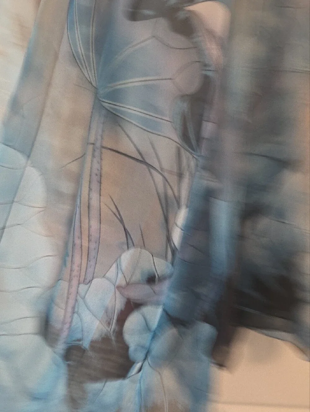 Elegant Sheer Decorative Scarves  Set of 4 - White, Leopard Print, Gray-Blue